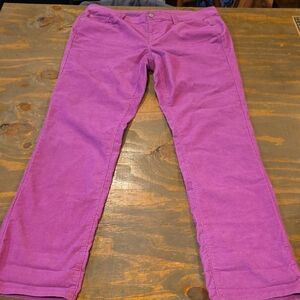 Stylish Purple Women's Corduroy Pants